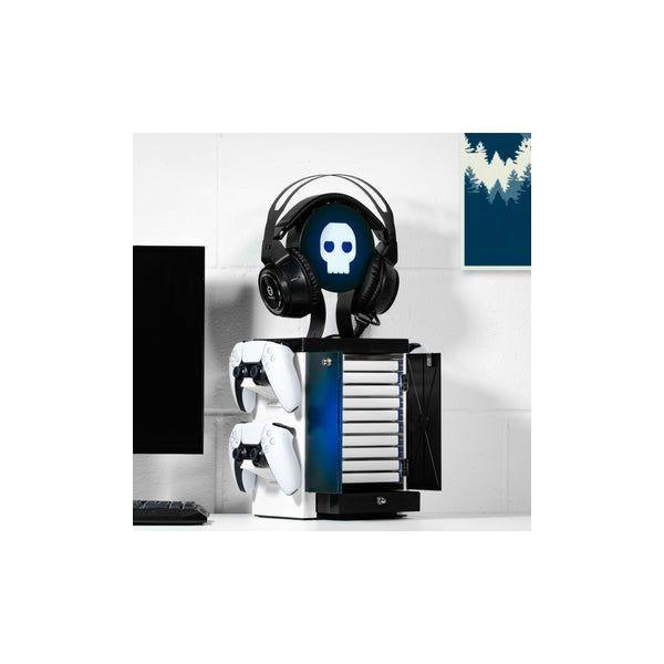 Suporte de Jogos e Carregamento NUMSKULL PS5 Inspired Gaming Locker (Com fios - Cinzento) — miniatura 3