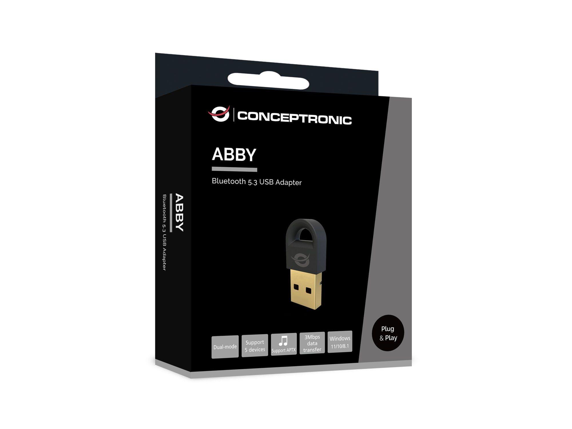 Adaptador Bluetooth USB CONCEPTRONIC ABBY16B (USB - 3 Mbit/s - Preto) — miniatura 4