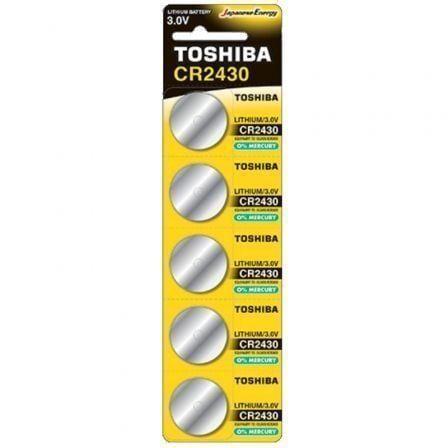 Pilha Botão TOSHIBA CR2430 (3V - Pack de 5)