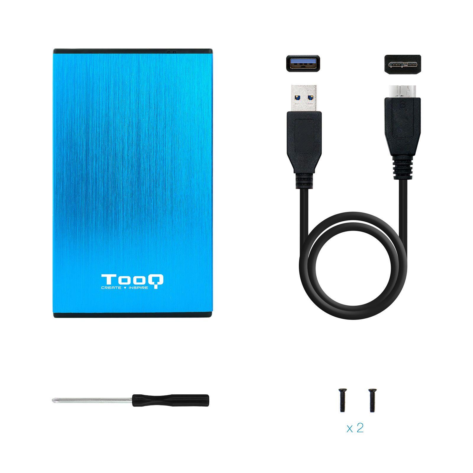 Caixa Externa TOOQ TQE-2527BL (2.5" - SATA I, SATA II, SATA III - Preto e Azul), miniatura 6