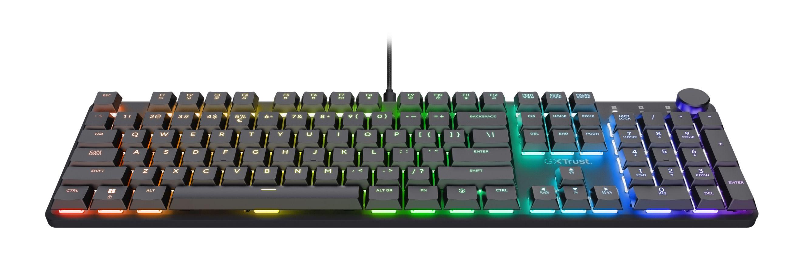 Teclado TRUST GXT 866 Torix (Estados Unidos - Huano White lineares - Tamanho completo - Preto), miniatura 2