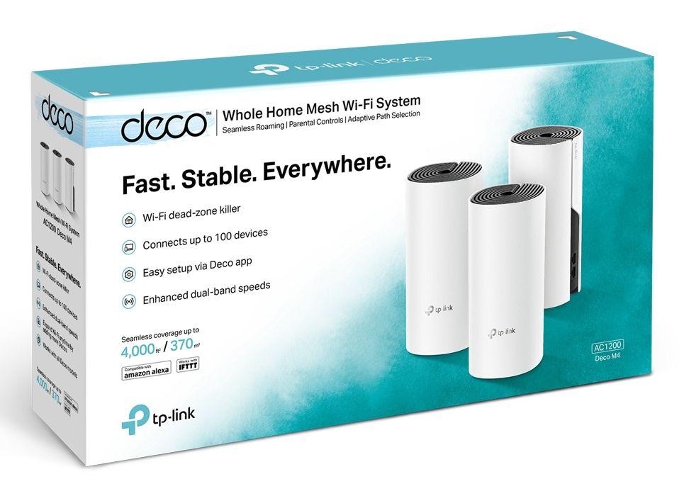 Sistema Mesh TP-LINK Deco M4 AC1200 (Wi-Fi 5 - 1167 Mbit/s - Banda dupla - Branco) — miniatura 3