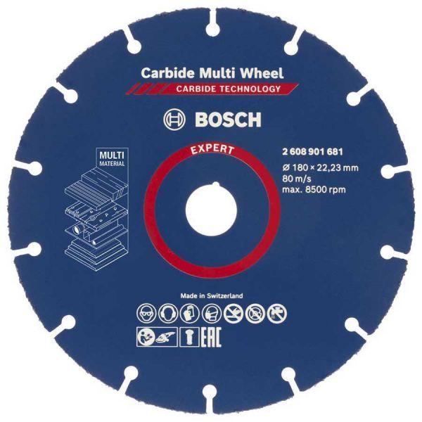 Disco de Corte BOSCH EXPERT Carbide MultiWheel (Aço avançado - 180 mm - Azul)