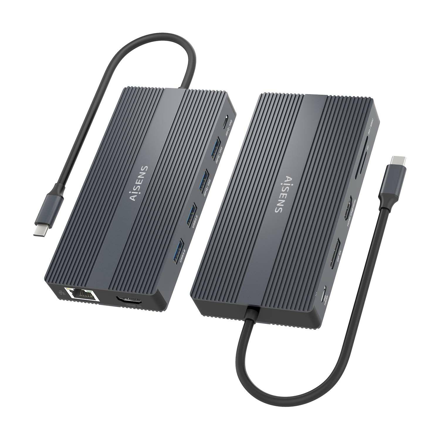 Conversor USB-C AISENS ASUC-12P017-GR (0,2 m - Cinzento), miniatura 3