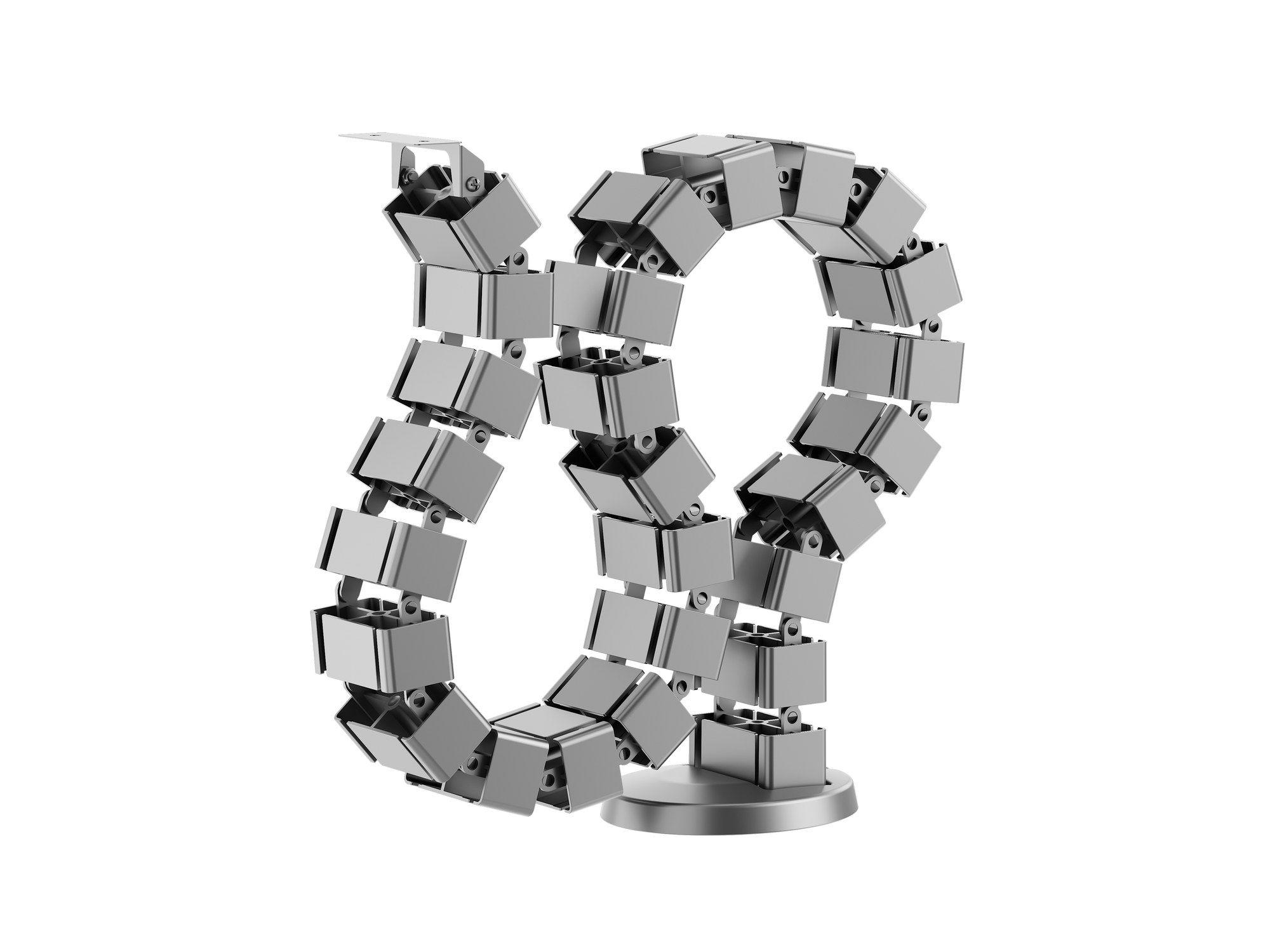 Organizador de Cabos EQUIP 650860 (Sintéticos ABS, Alumínio - Cinzento), miniatura 2