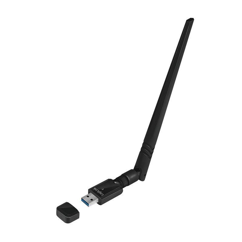 Adaptador Wi-Fi USB LOGILINK WL0246 (876 Mbit/s - USB - Sem fios - Preto)