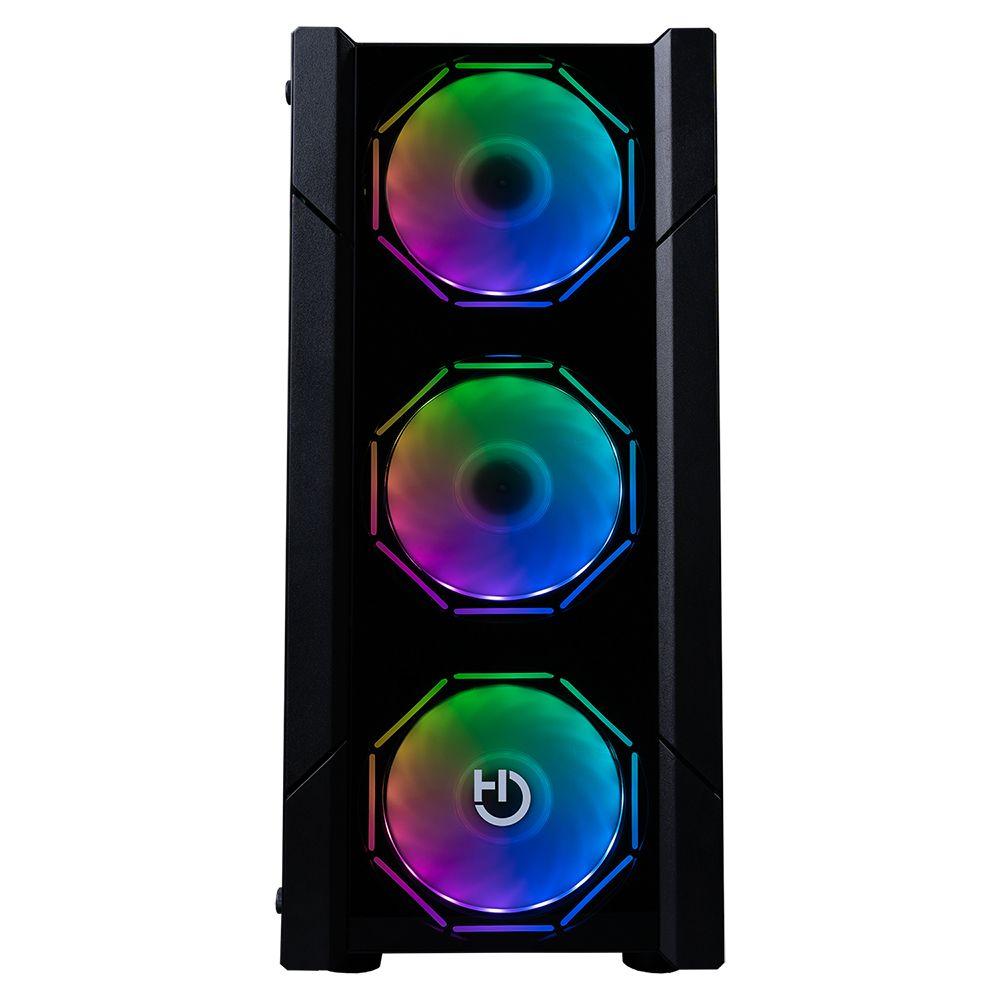 Caixa PC HIDITEC V30 ARGB (ATX, ITX, micro ATX - ATX, micro ATX, ITX - SPCC, vidro temperado - Preto) — miniatura 2