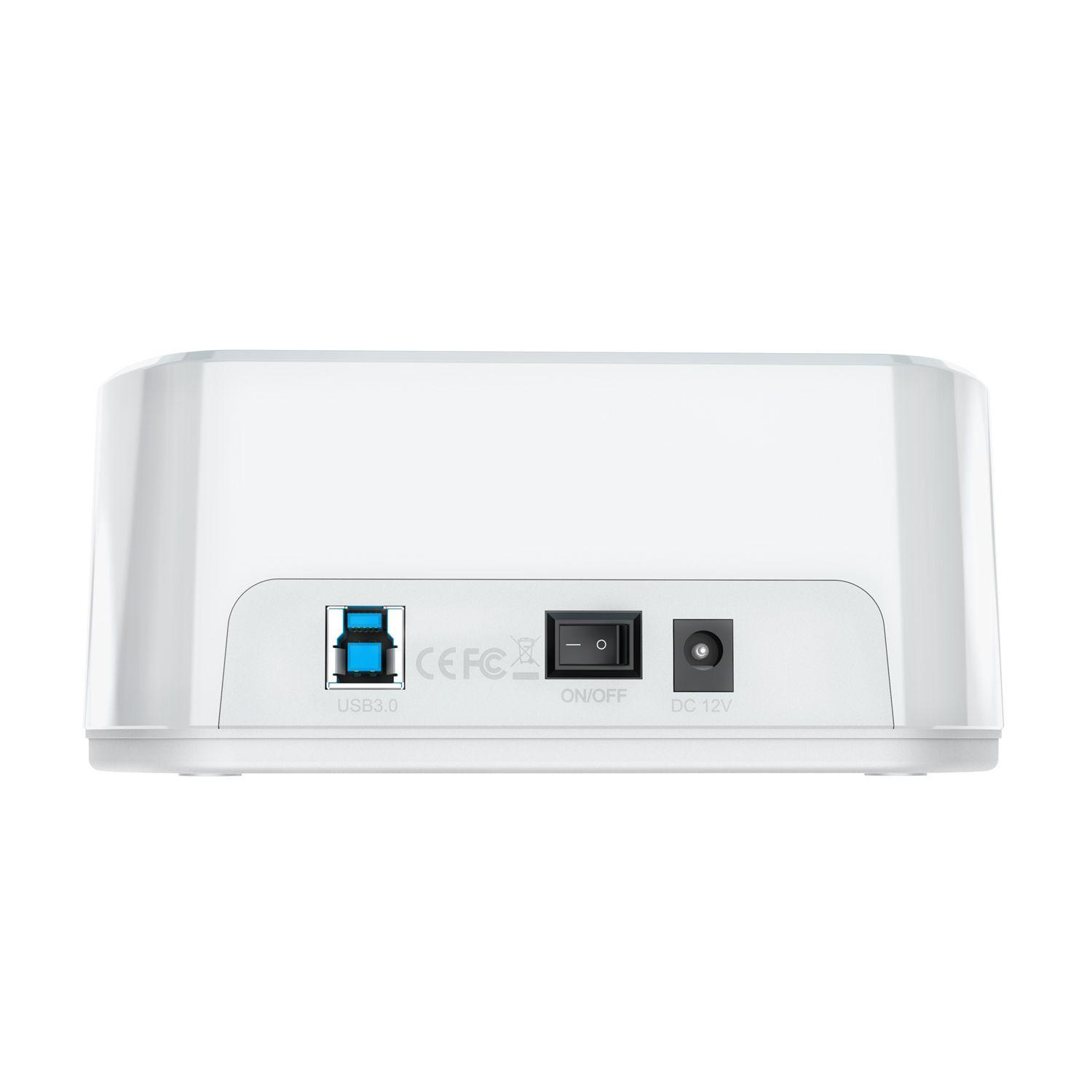 Estação de Docking Dupla AISENS ASDS-D02W (2,5 e 3,5 polegadas - 4200 RPM / 5400 RPM / 7200 RPM - Branco) — miniatura 2