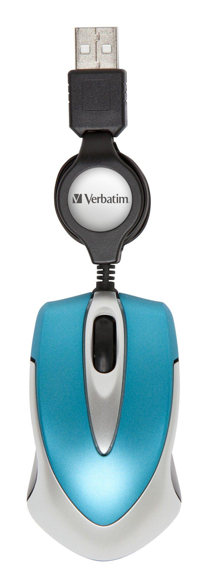 Rato VERBATIM Go Mini (Ambidestro - 1000 DPI - Ótico - Azul e Prateado) — miniatura 2