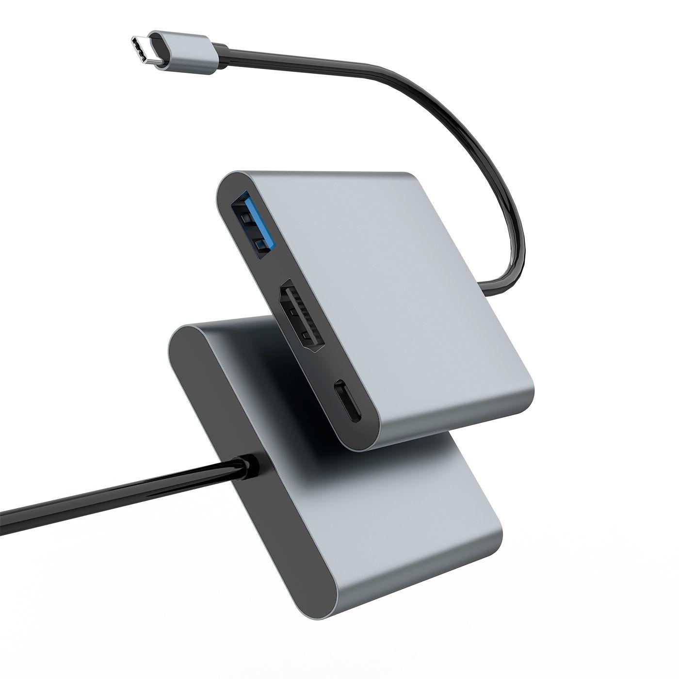 Hub USB-C COOLBOX miniDOCK C31 (0,105 m - Universal - Cinzento) — miniatura 3