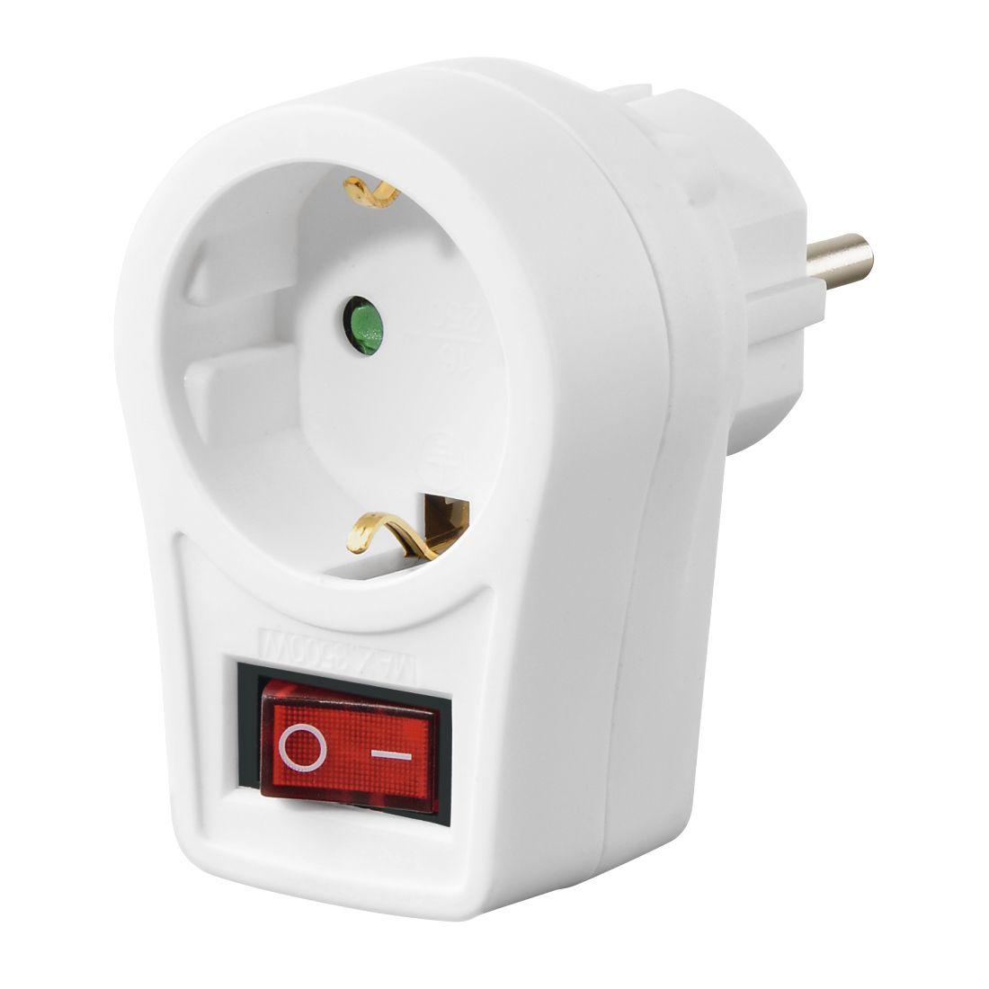 Adaptador de Tomada com Interruptor HAMA 00223212 (Branco)