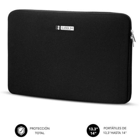 Bolsa Sleeve para Portátil SUBBLIM Business Laptop Sleeve Neoprene V2 (Espuma, neoprene, poliéster - 13,3-14 polegadas - Altura 24,9 cm - Preto), miniatura 3