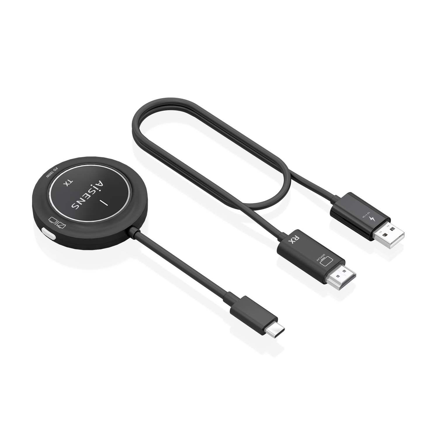 Transmissor e Recetor AV AISENS ASWL-H2KC30M004-BK (1920 x 1080 pixels - 5 W - USB - Preto)