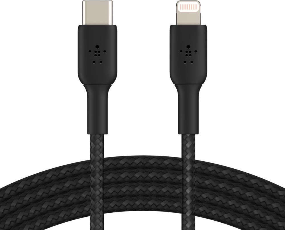 Cabo USB-C para Lightning BELKIN CAA004bt2MBK (2 m - USB-C - Preto)