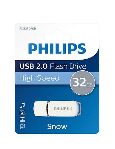 Pen USB PHILIPS Snow Edition FM32FD70B/00 (Tampa - USB Type-A - Cinzento) — miniatura 4