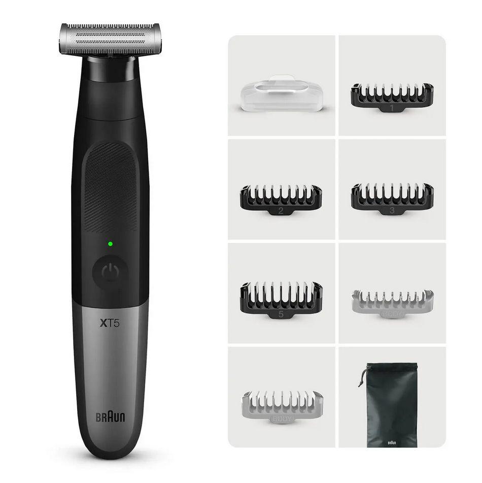 Aparador de Barba e Corpo BRAUN Series X XT5200 (Preto/Prateado)