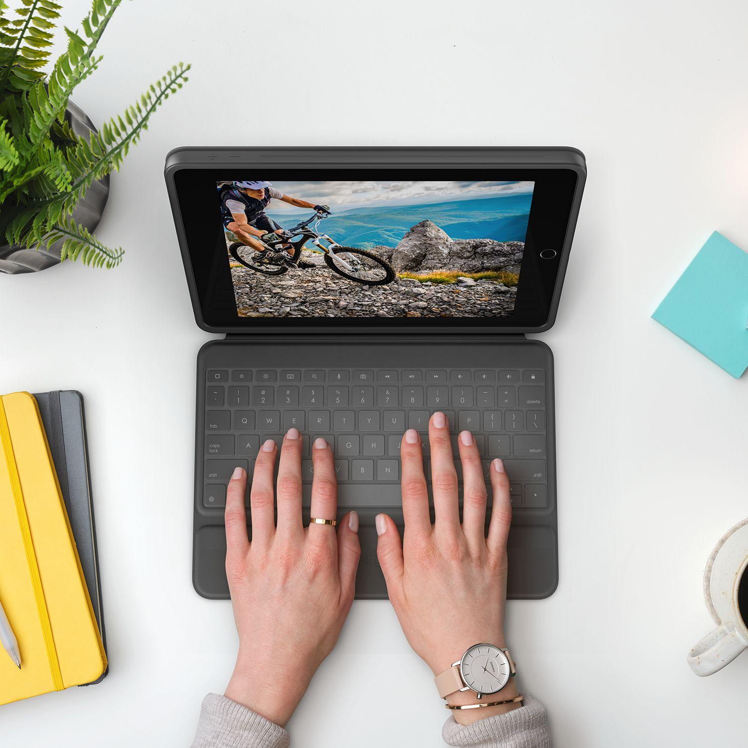 Teclado LOGITECH Rugged Folio (Francês - Smart Connector - Acoplamento - Grafite) — miniatura 14