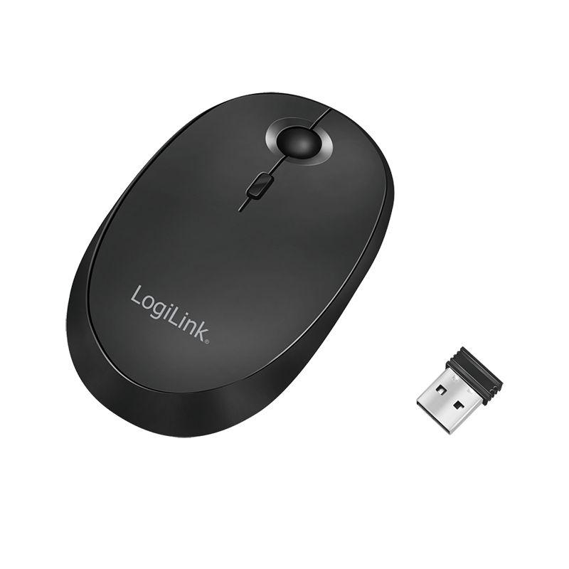 Rato LOGILINK ID0204 (Ambidestro - 1600 DPI - RF Wireless + Bluetooth - Preto)