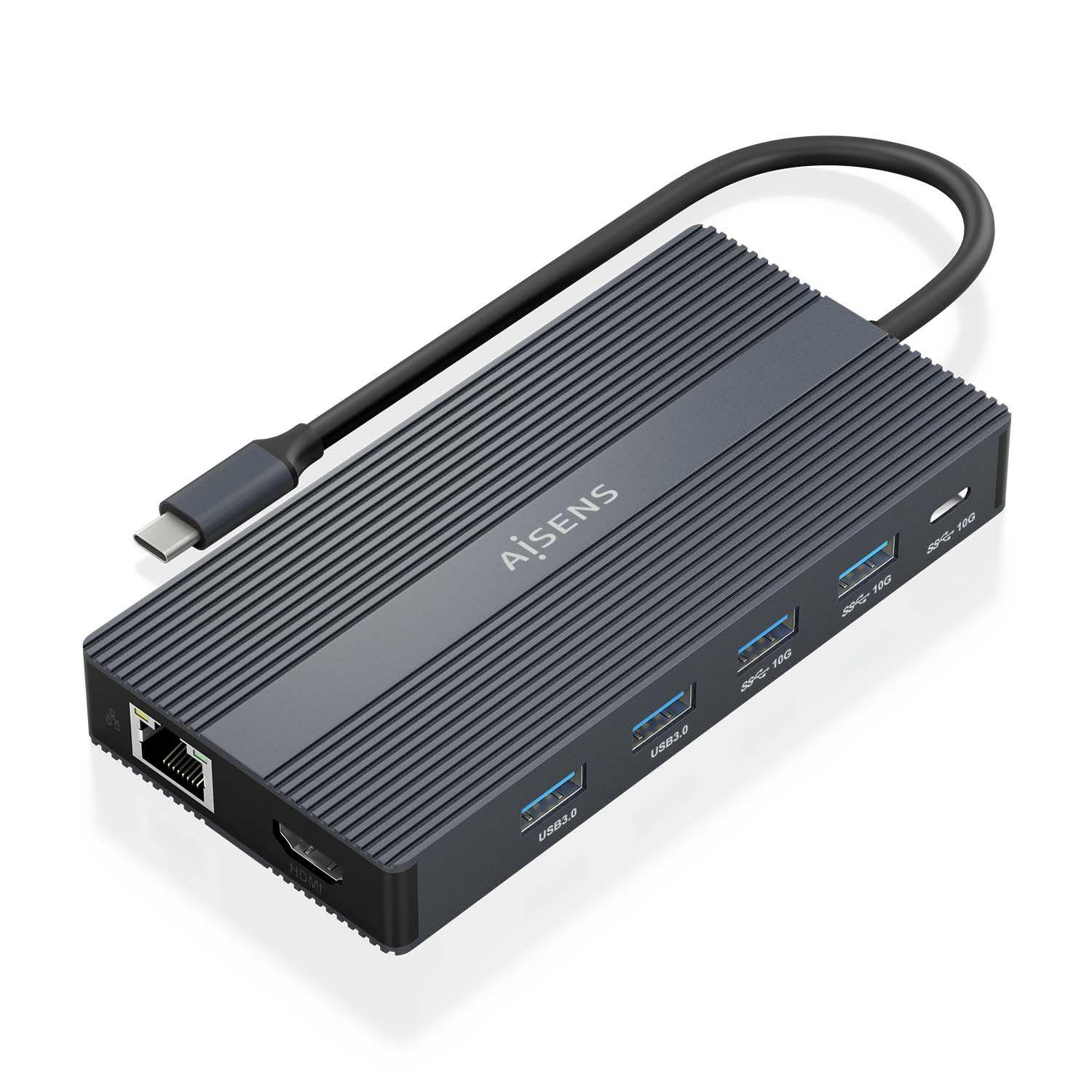 Conversor USB-C AISENS ASUC-12P017-GR (0,2 m - Cinzento), miniatura 2