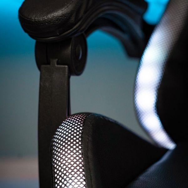 Cadeira Gaming POWERGAMING LED RGB (Pele sintética - Preto), miniatura 5