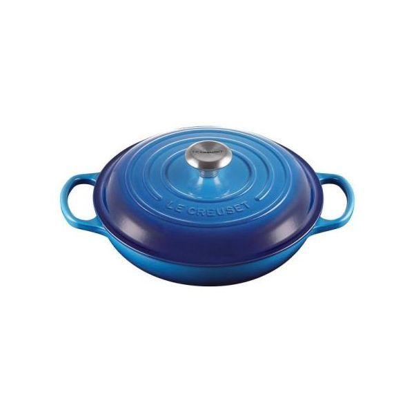 Caçarola Baixa LE CREUSET (Ferro fundido vitrificado - 26 cm - Azul)
