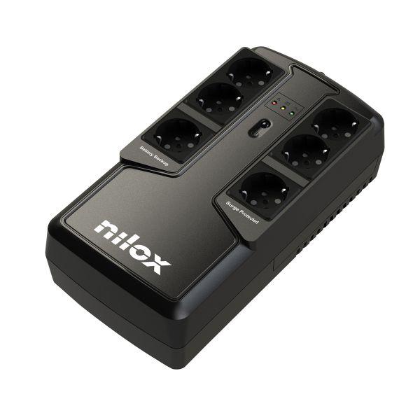 UPS Interativa NILOX Office Premium Line Interactive 850VA (Tipo F - Preto) — miniatura 3