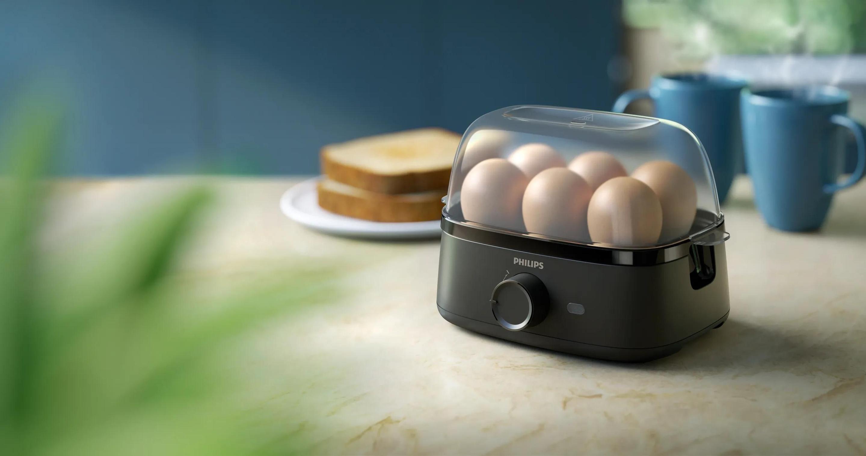Cozedor de Ovos PHILIPS Série 3000 HD9137/90 (Altura 13,5 cm - Cinzento), miniatura 8
