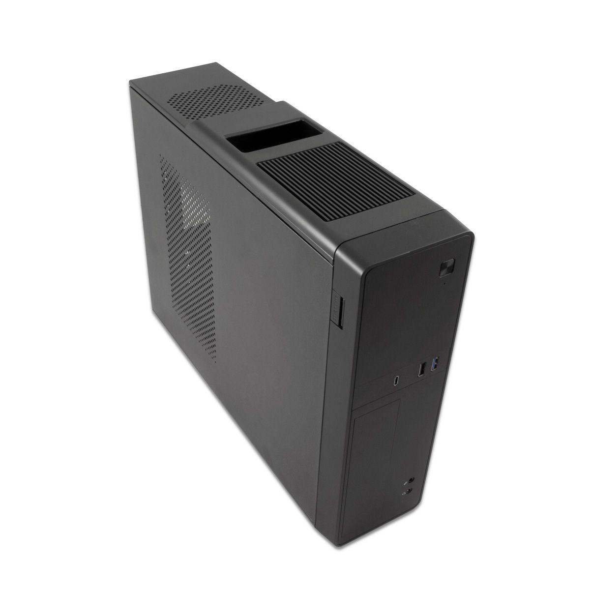 Caixa PC Slim COOLBOX T310 (Micro ATX, Mini-ITX - Micro Tower Slim - SGCC - Preto) — miniatura 5