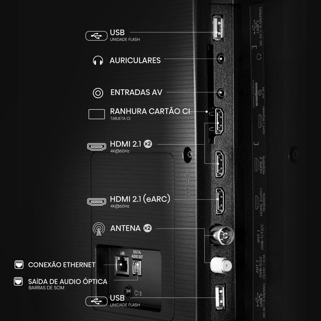 Televisão HISENSE TV 85A6Q (85" - LED - 4K Ultra HD - Preto) — miniatura 11