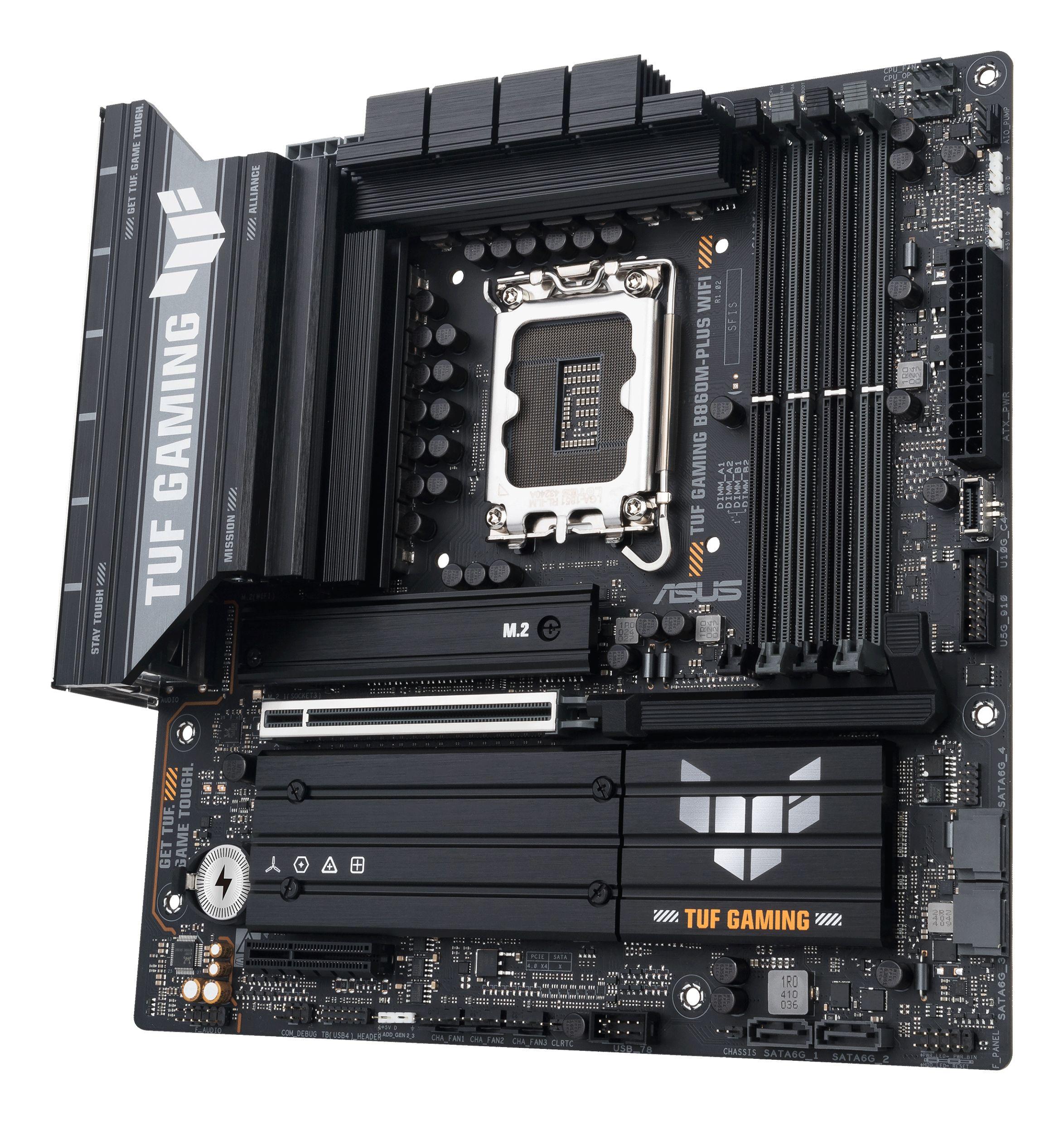Motherboard ASUS TUF GAMING B860M-PLUS WIFI (LGA 1851 (Socket V1) - Intel Core Ultra - micro ATX - Preto), miniatura 4