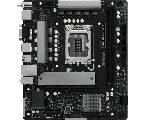 Motherboard ASROCK H810M-X WiFi (LGA 1851 (Socket V1) - Intel Core Ultra - Micro-ATX - Prateado)