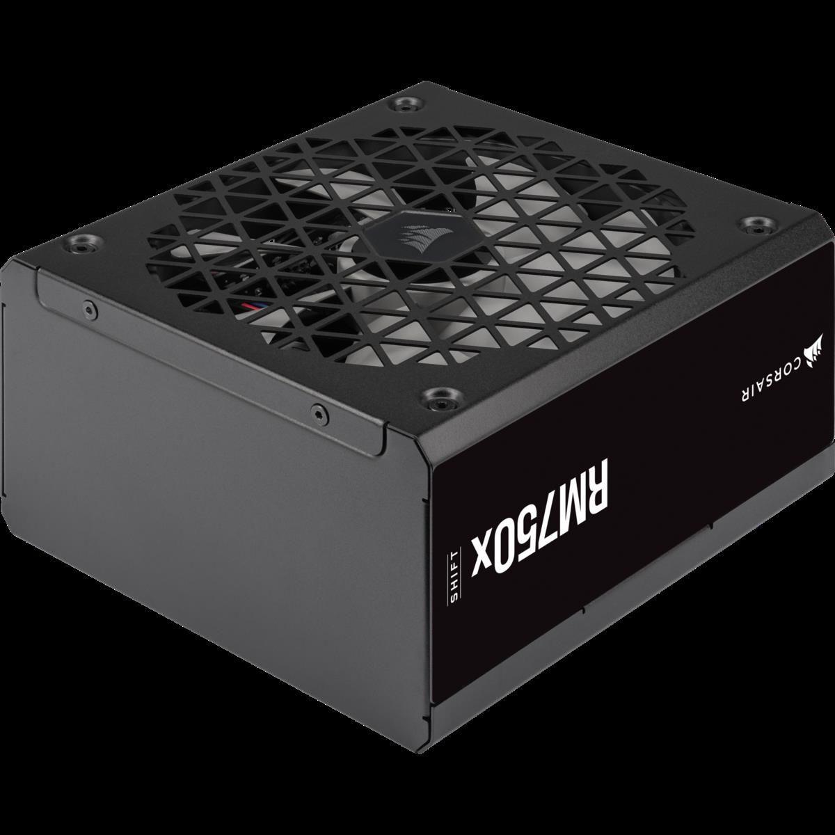 Fonte de Alimentação CORSAIR RM750x SHIFT (750 W - 80 PLUS Gold - Totalmente modular - Preto)