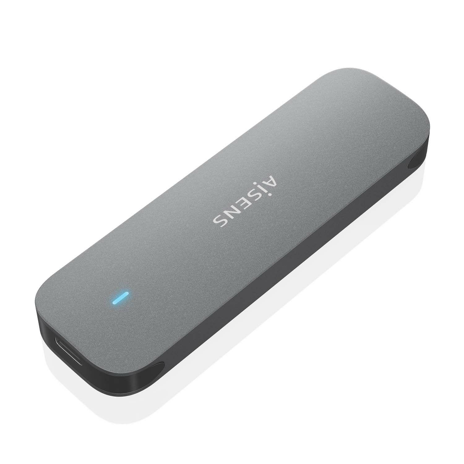 Caixa Externa M.2 SATA AISENS ASM2-006GRY (2 TB - M.2 - SATA - Cinzento)