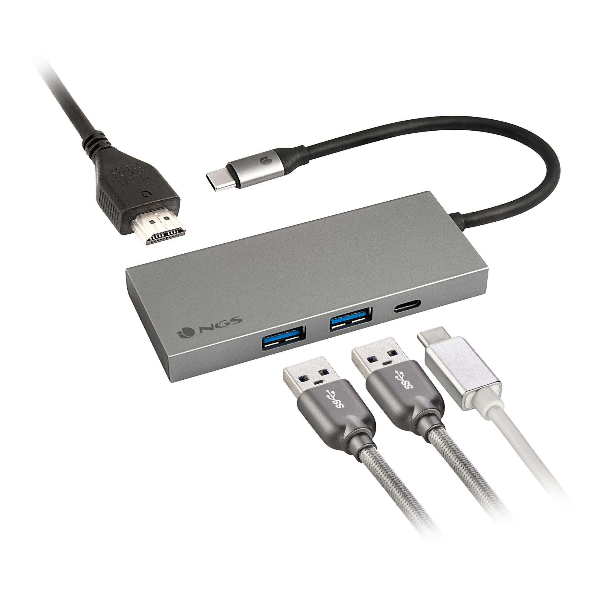 Adaptador Multiportas USB-C NGS Wonder Dock 4 Pro (Alumínio) — miniatura 2