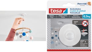 Gancho Adesivo de Teto TESA 77781-00000-01 (Papel de Parede e Reboco - 0,5 kg)