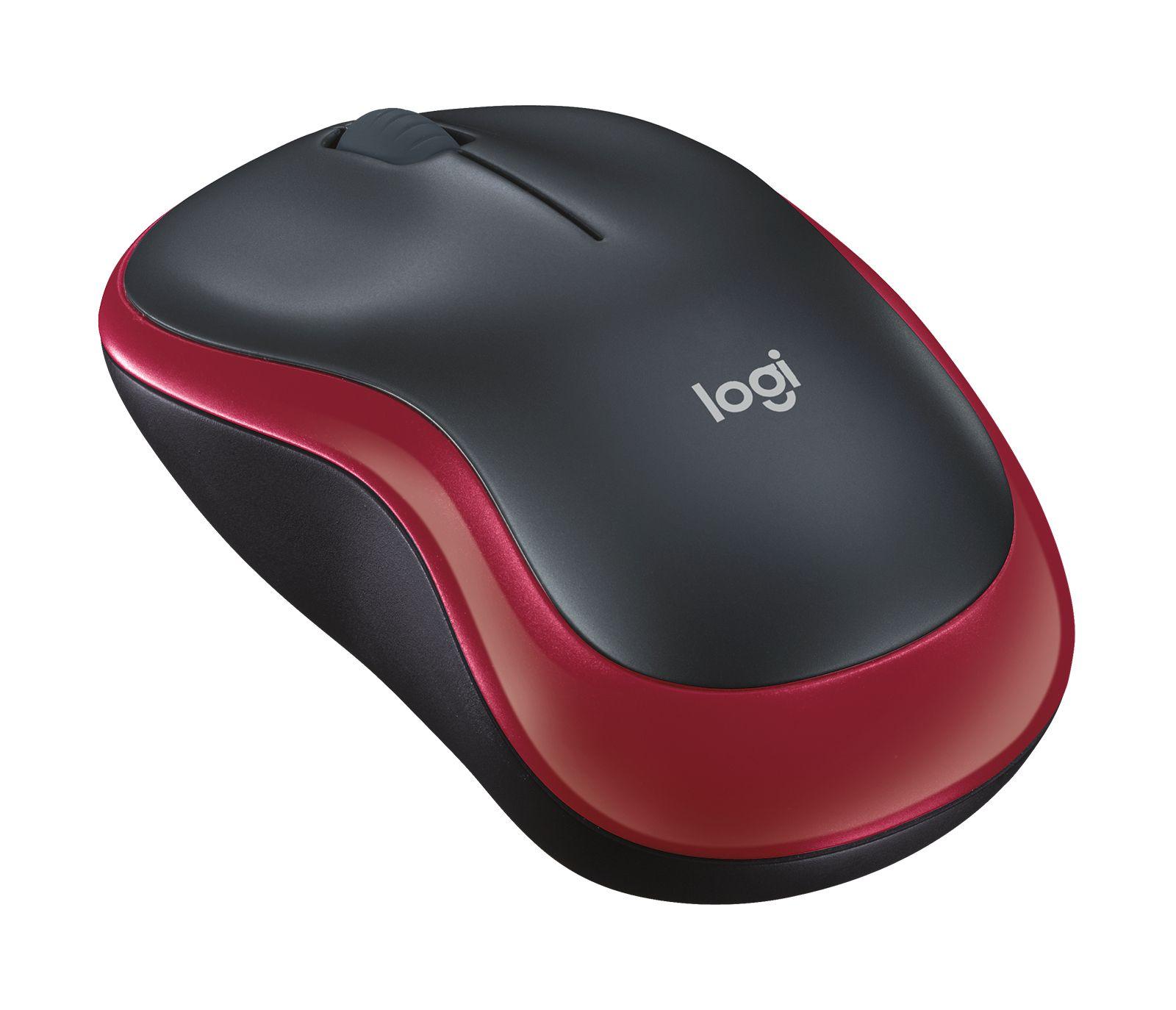Rato LOGITECH M185 (Ambidestro - 1000 DPI - Ótico - Vermelho/Preto) — miniatura 4