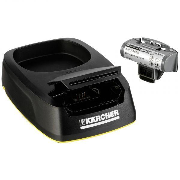 Kit de Estação de Carregamento e Bateria Recarregável KÄRCHER 2.633-116.0 (Altura 5 cm - Preto)