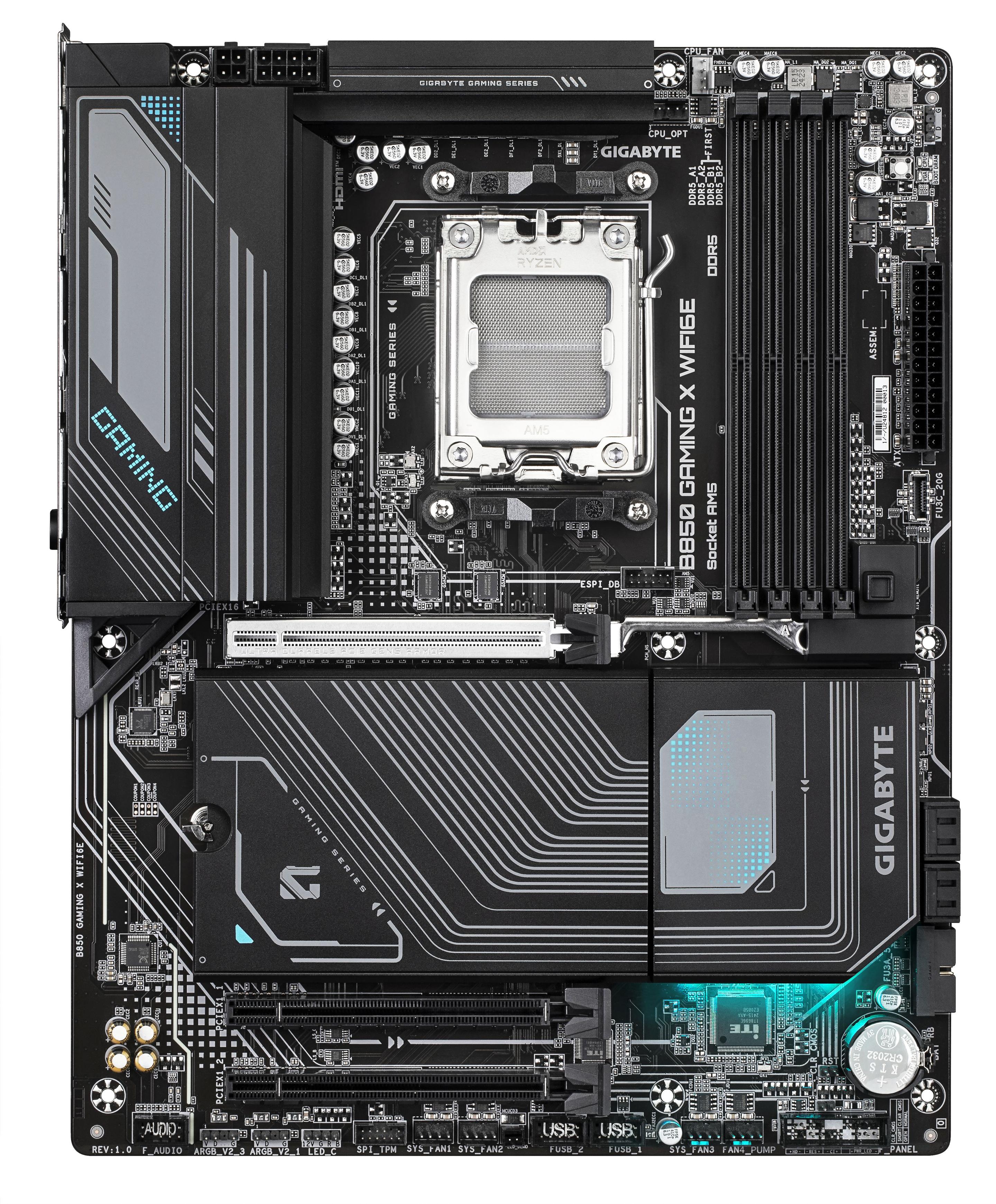 Motherboard GIGABYTE B850 GAMING X WIFI6E (AM5 - ATX - DDR5-SDRAM - Castanho) — miniatura 2