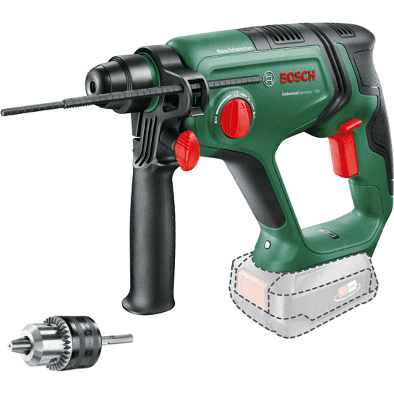 Martelo Perfurador a Bateria BOSCH UniversalHammer 18V (18 V - Bateria; bateria não incluída - Iões de lítio - sem bateria e carregador), miniatura 3