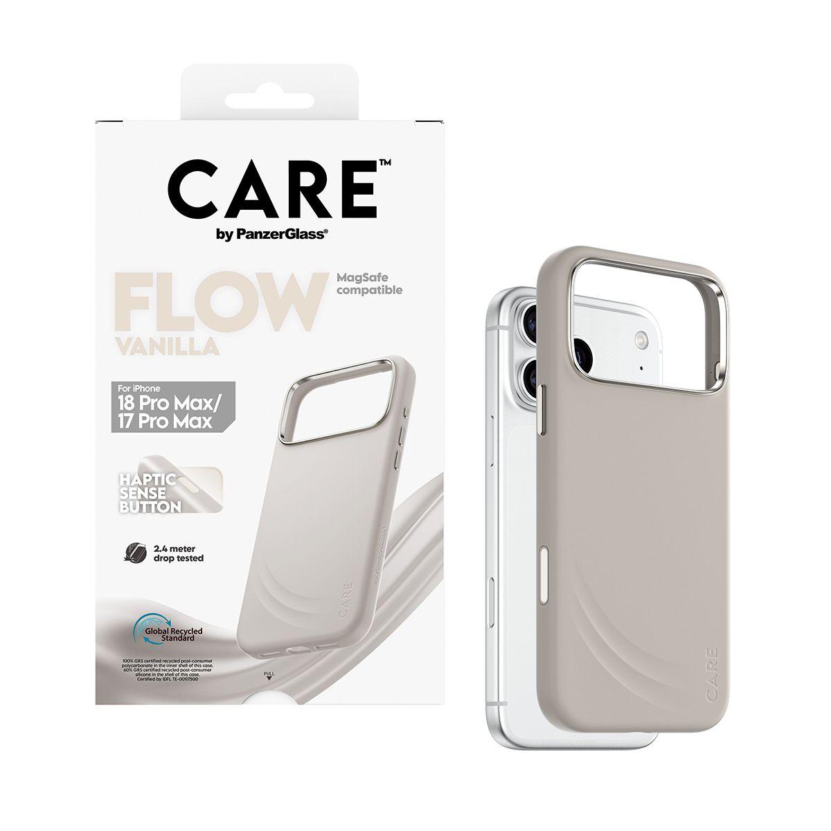 Capa para Telemóvel PANZERGLASS CARE Flow Case Vanilla MagSafe iPhone 17 Pro Max (Silicone - Bege), miniatura 5