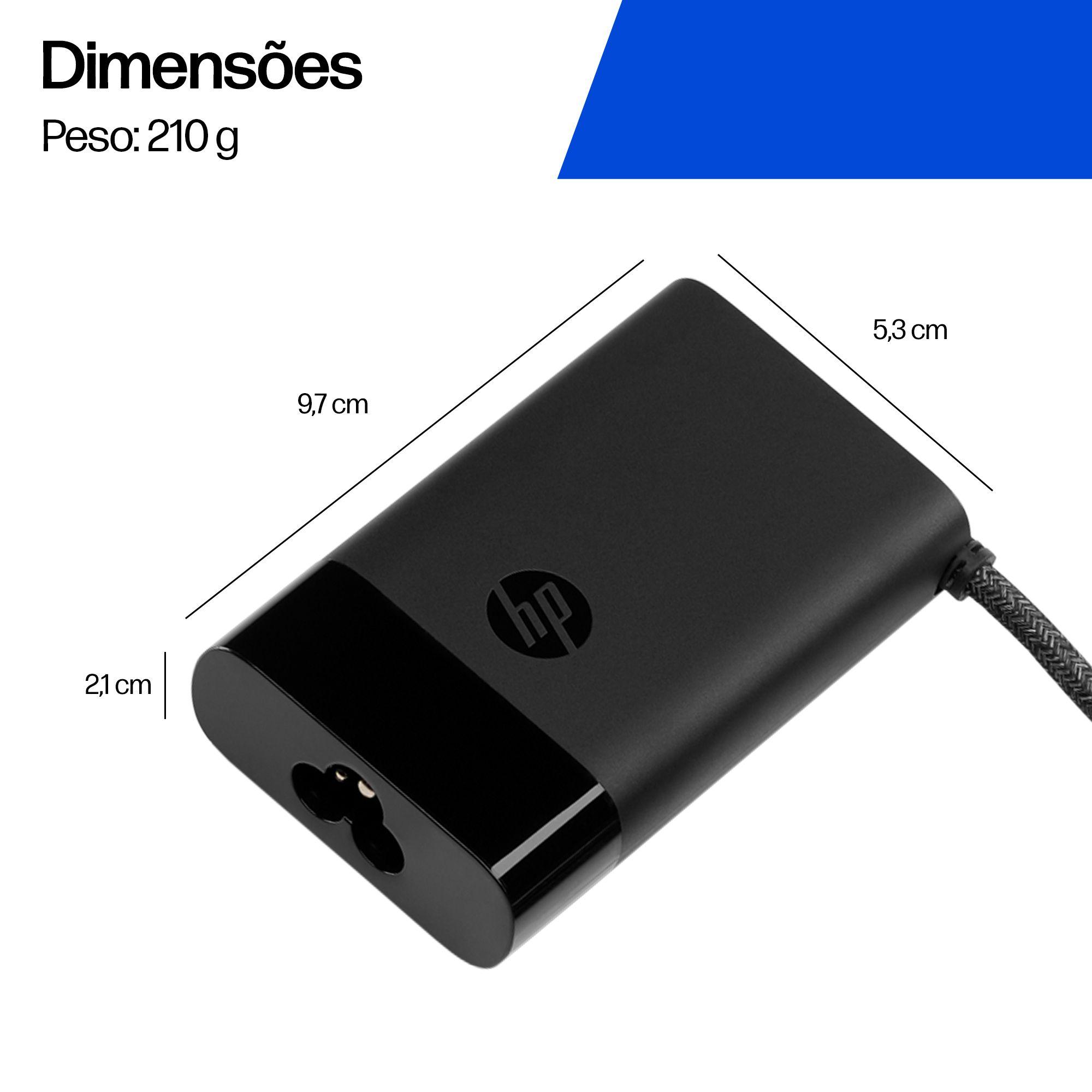 Carregador de Portátil HP 671R2AA#ABB (USB Type-C - Computador portátil - AC-DC - Preto), miniatura 2