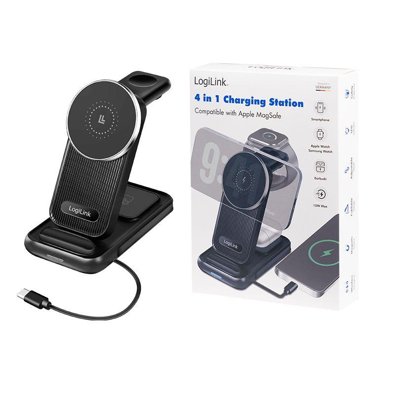 Estação de Carregamento Sem Fios LOGILINK PA0292 (20,5 W - Apple - Preto), miniatura 9