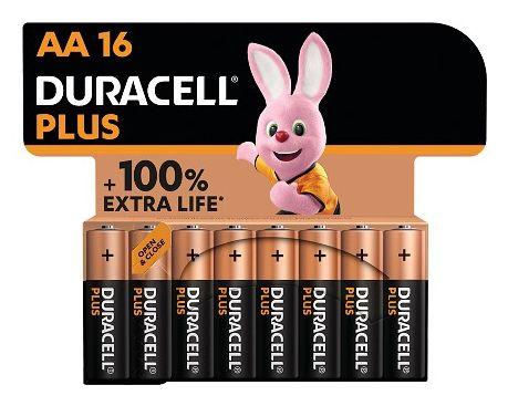 Pilhas Alcalinas DURACELL Plus Power Boost DPBLR6B16 (Preto e Dourado)