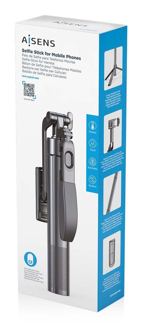 Bastão Tripé para Selfies AISENS SS01ST-299 (Preto) — miniatura 8