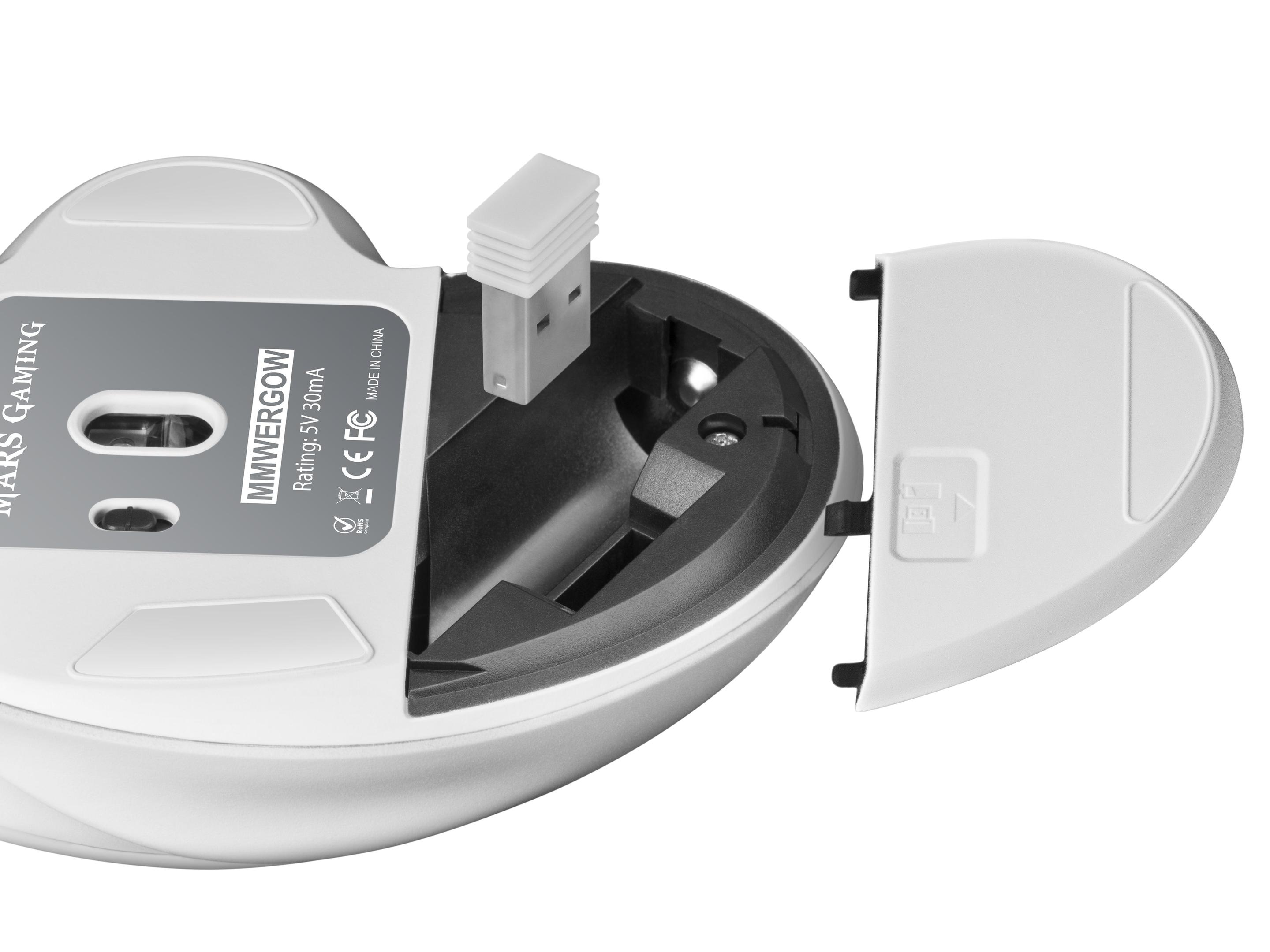 Rato Gaming MARS GAMING MMWERGO (Mão direita - 3200 DPI - Mecânico - Branco) — miniatura 5