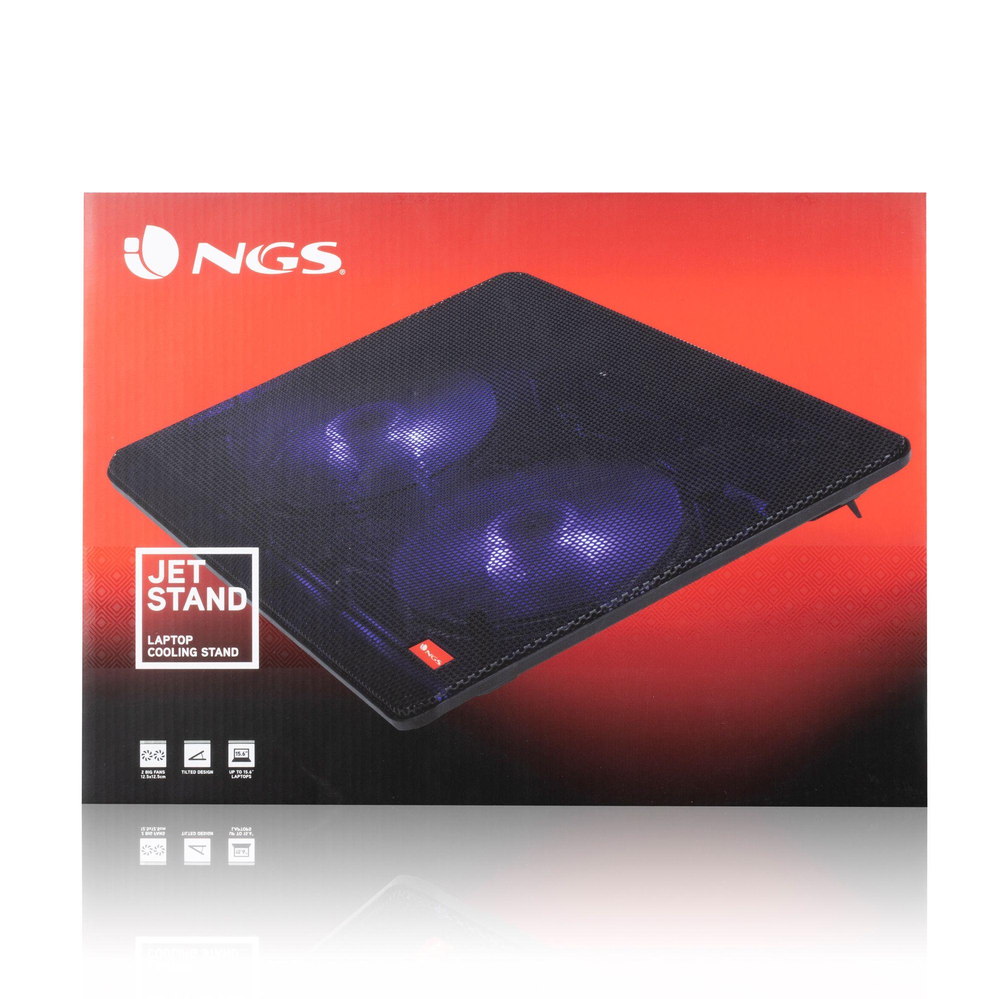 Base de Refrigeração para Portátil NGS Jetstand (15,6" - 2 Ventoinhas - Preto) — miniatura 7