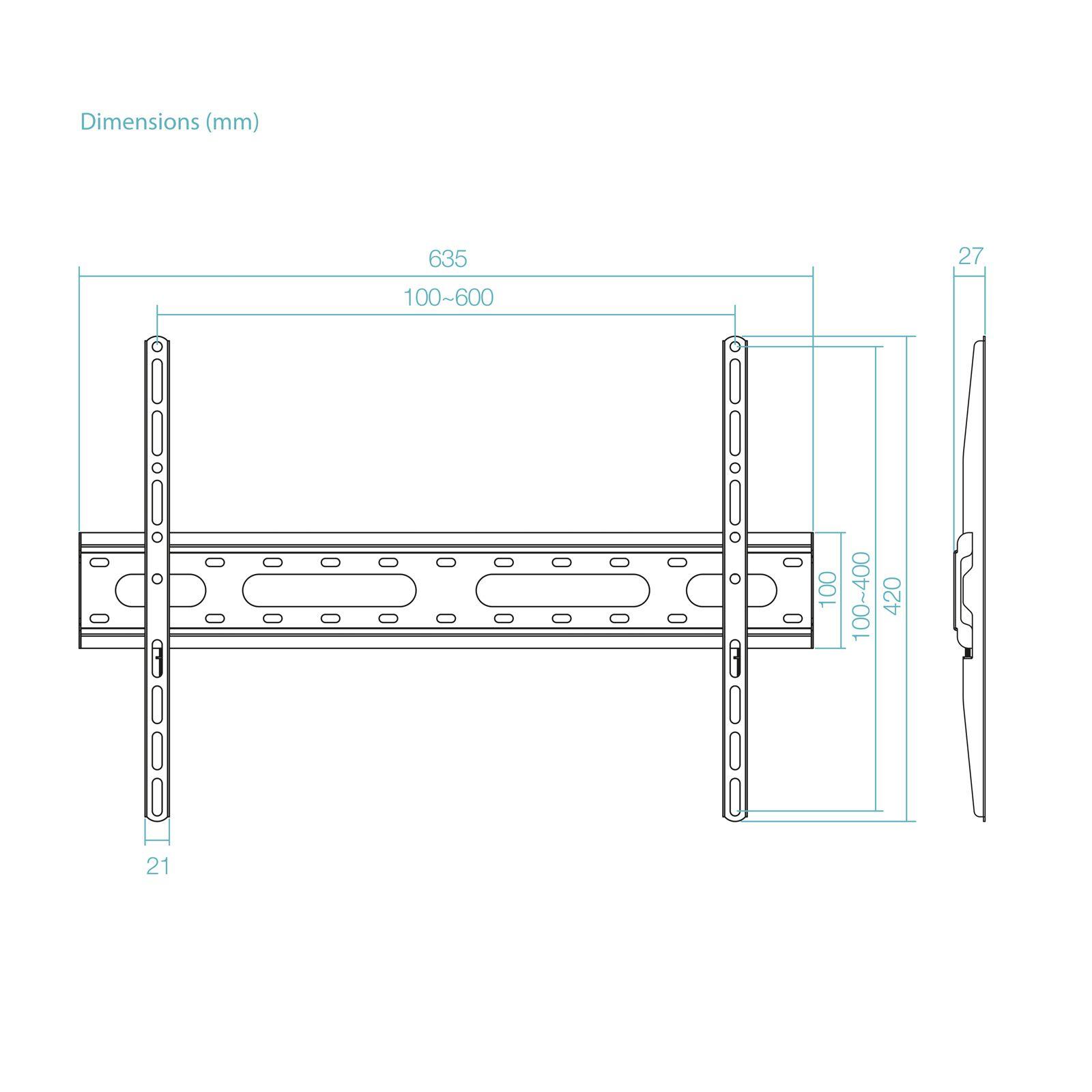 Suporte de Parede TV TOOQ LP1082F-B (37–80" - 45 kg - VESA 600 x 400 mm - Preto), miniatura 6