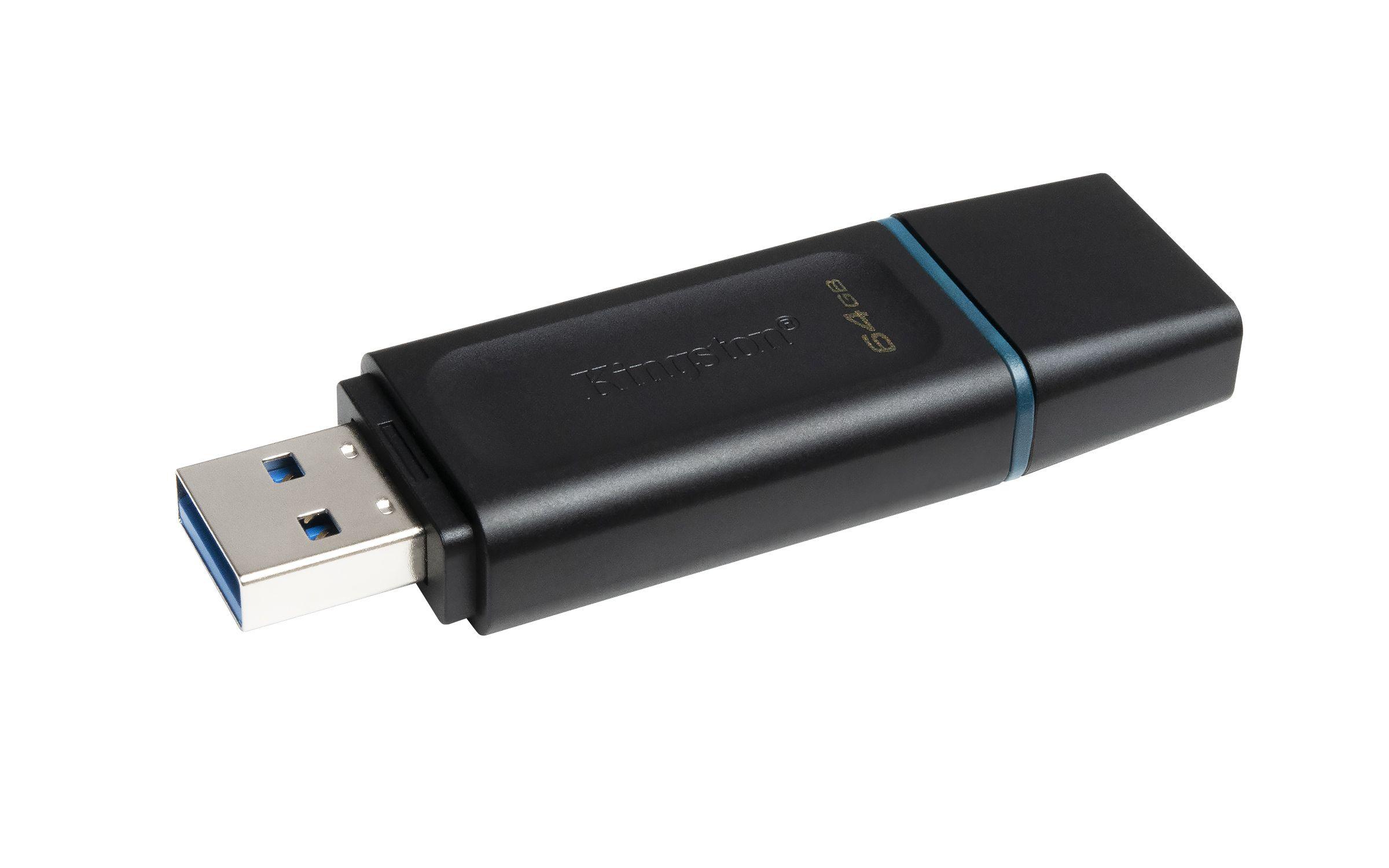 Pen USB KINGSTON DataTraveler Exodia DTX/64GB (Tampa - USB Type-A - 3.2 Gen 1 - Preto/Turquesa), miniatura 4