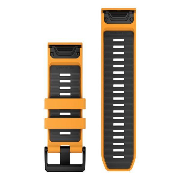 Bracelete GARMIN QuickFit 26 mm Silicone (Bracelete - Spark Orange/Graphite - Silicone - Laranja/Grafite) — miniatura 2