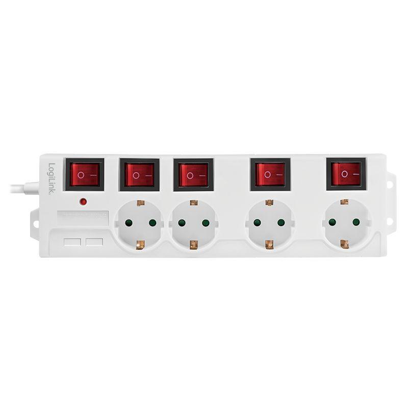 Extensão Elétrica LOGILINK LPS252 (Branco), miniatura 2